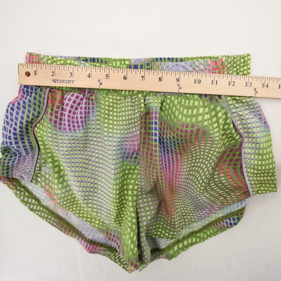 Fabletics Shorts Green Pink Multicolor Mid Rise Running Zipper Pocket XS NWT - Picture 4 of 14